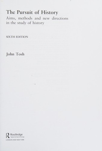 John Tosh: Pursuit of History (2015, Taylor & Francis Group)
