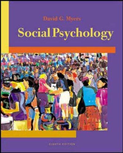 David Myers: Social Psychology with Socialsense CD-Rom and Powerweb (Paperback, 2004, McGraw-Hill Education (ISE Editions))