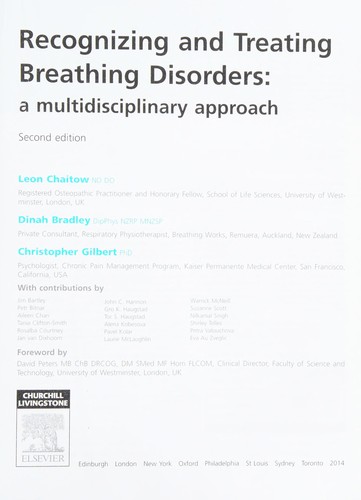 Leon Chaitow, Christopher Gilbert, Dinah Morrison, Dinah Bradley: Recognizing and Treating Breathing Disorders (2013, Elsevier Health Sciences)