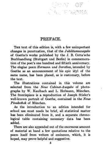Johann Wolfgang von Goethe: Goethes Hermann and Dorothea (German language, 1908, C. E. Merrill Co.)