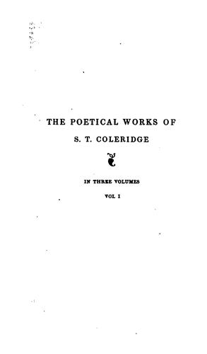 Samuel Taylor Coleridge: The poetical works of S.T. Coleridge (1834, F. Warne)