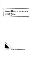 David Antin: Selected poems, 1963-1973 (1991, Sun & Moon Press)