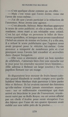 Mary Higgins Clark: Ne pleure pas, ma belle (French language, 2010, Éd. France loisirs)