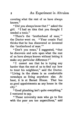 Margaret Pollock Sherwood, Margaret Pollock Sherwood, Macmillan Company: An Experiment in Altruism (1896, Macmillan & Co., Ltd)
