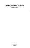 Cristina Peri Rossi: Cuando fumar era un placer/When Smoking Was A Pleasure (Paperback, Spanish language, Lumen Books/Sites Books)