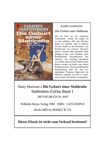 Harry Harrison: ... Roman des Stahlratten-Zyklus (German language, 1991, Heyne)