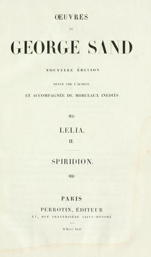 George Sand: Lélia (1842, Perrotin)