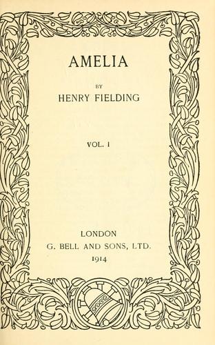 Henry Fielding: Amelia. (1914, G. Bell)