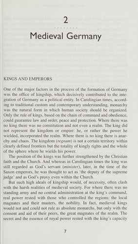PETER WENDE: HISTORY OF GERMANY. (Undetermined language, PALGRAVE MACMILLAN)