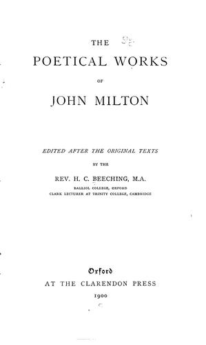 John Milton: The poetical works ... (1900, Clarendon Press)
