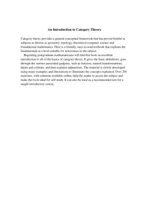 Harold Simmons: An Introduction to Category Theory (Cambridge University Press)
