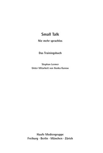 Stephan Lermer: Small Talk (EBook, German language, 2011, Haufe Lexware Verlag)