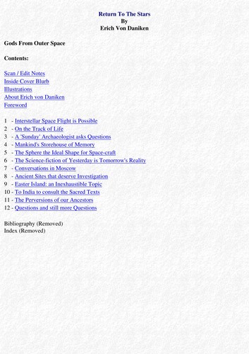 Erich von Däniken: Gods from Outer Space (2004, Putnam Pub Group)