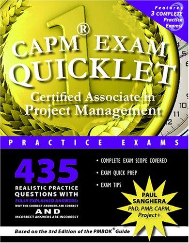 Paul Sanghera: CAPM Exam Quicklet (Paperback, 2007, Infonential, Inc.)