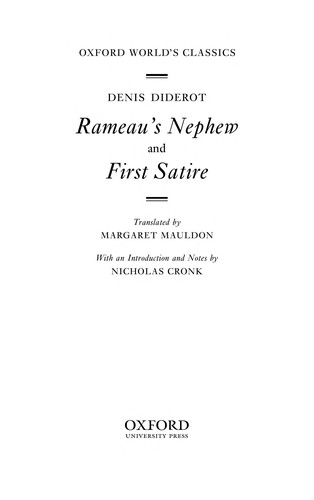 Denis Diderot: Rameau's nephew (2008, Oxford University Press)