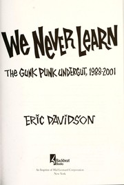 Eric Davidson: We Never Learn (2010, Backbeat Books)