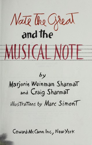 Marjorie W. Sharmat: Nate the Great and the Musical Note (Hardcover, Putnam Juvenile)