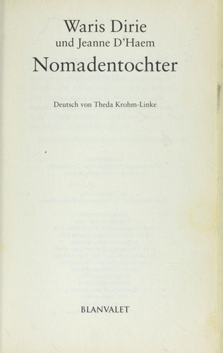 Waris Dirie: Nomadentochter (German language, 2002, Blanvalet)