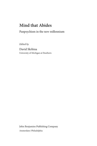 David Skrbina: Mind that abides (2009, John Benjamins Pub.)
