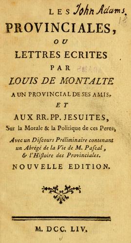 Blaise Pascal: Les provinciales (French language, 1754, s.n.])