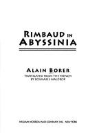 Alain Borer: Rimbaud in Abyssinia (1991, William Morrow)