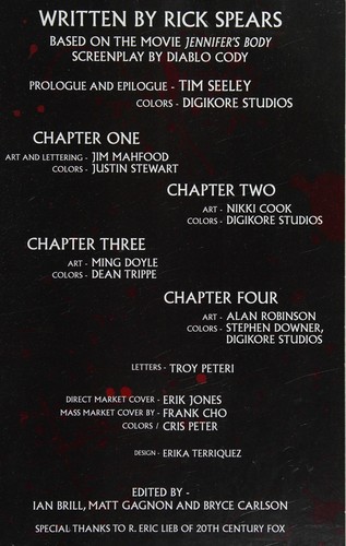 Rick Spears: Jennifer's body (2009, Boom! Studios)