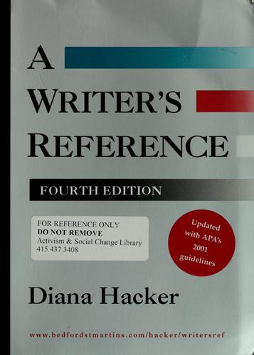 Diana Hacker: A writer's reference (2001, Bedford/St. Martin's)