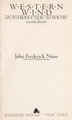 John Frederick Nims: Western wind (1983, Random House)