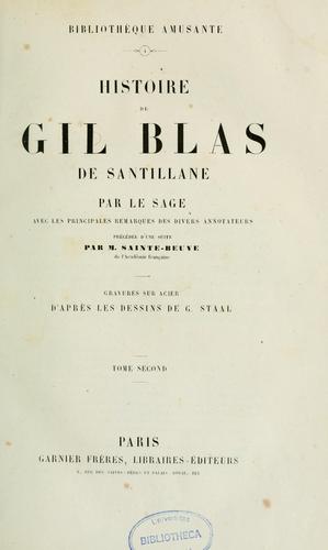Alain René Le Sage: Histoire de Gil Blas de Santillane (French language, 1864, Garnier)
