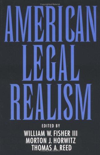 Morton J. Horwitz, William W. Fisher: American legal realism (1993, Oxford University Press)