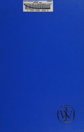 Thomas J. Cottle: Perceiving time (1976, Wiley)