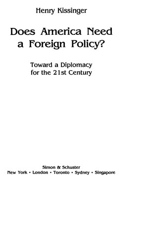 Henry Kissinger: Nuzhna li Amerike vneshnyaya politika? (Russian language, 2002, Ladomir)