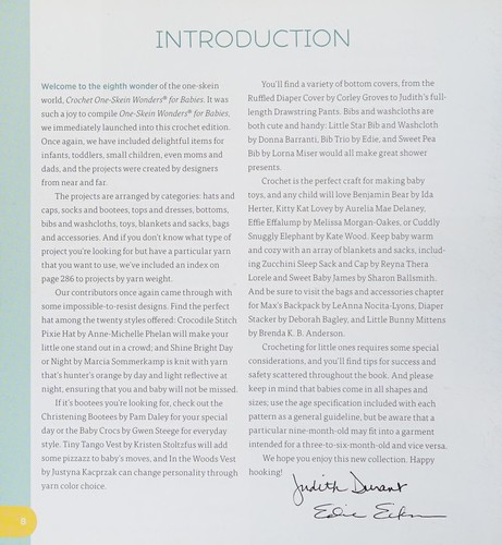 Edie Eckman, Judith Durant, Gene Hoffman: Crochet one-skein wonders for babies (2016)