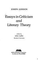 Joseph Addison: Essays in criticism and literary theory (1975, AHM Pub. Corp.)