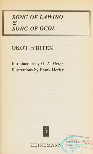 p’Bitek Okot: Song of Lawino & Song of Ocol (1988, Heinemann)