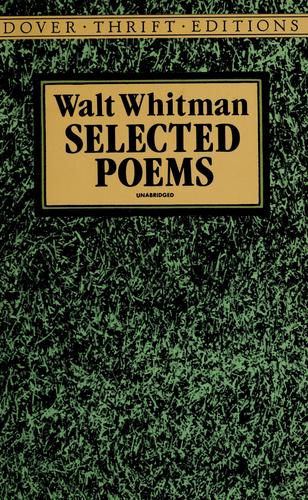 Walt Whitman: Selected poems (1991, Dover Publications)