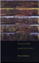 Perry Anderson: English questions (1992, Verso)