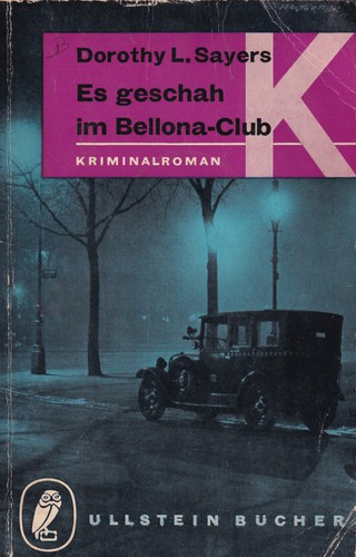 Dorothy L. Sayers: Es geschah im Bellona-Club (German language, 1959, Ullstein)