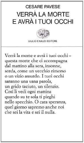 Cesare Pavese: Verrà la morte e avrà i tuoi occhi (Paperback, Paulsen Buchimport)