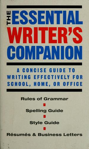 Houghton Mifflin Company Staff, Editors of The American Heritage Dictionaries: The essential writer's companion (1994, Houghton Mifflin)