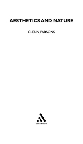 Glenn Parsons: Aesthetics and nature (2008, Continuum)