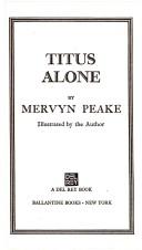 Mervyn Peake: Titus Alone (Paperback, 1978, Del Rey)