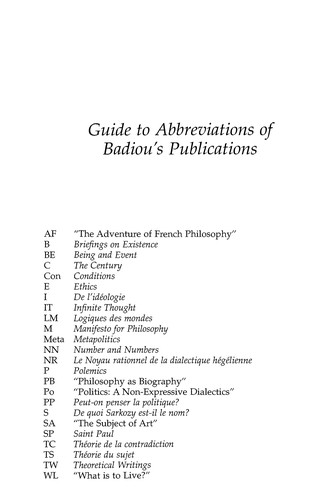 Ed Pluth: Badiou (2010, Polity)
