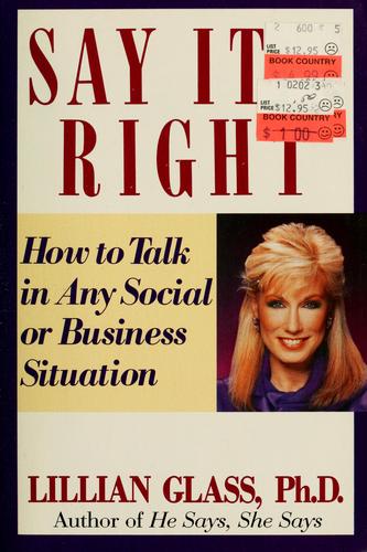 Lillian Glass: Say it-- right (1992, Perigee Books)