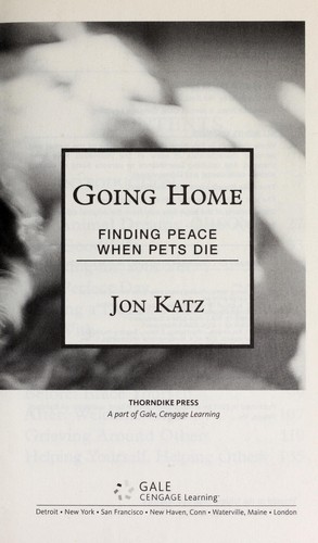 Jon Katz: Going home (2011, Thorndike Press)