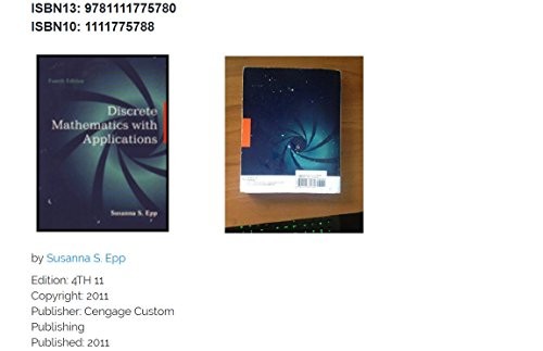 Susanna S. Epp: DISCRETE MATHEMATICS With Applications (Paperback, 2011, Cengage)