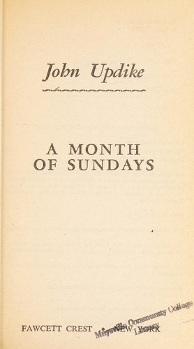 John Updike: Month of Sundays (1982, Fawcett)