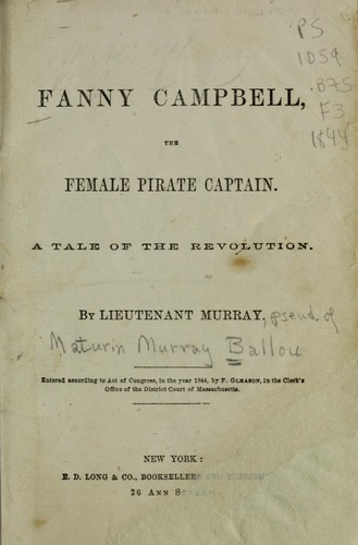 Ballou, Maturin Murray: Fanny Campbell