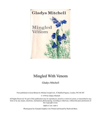 Gladys Mitchell: Mingled with venom (1982, Edito-Service)