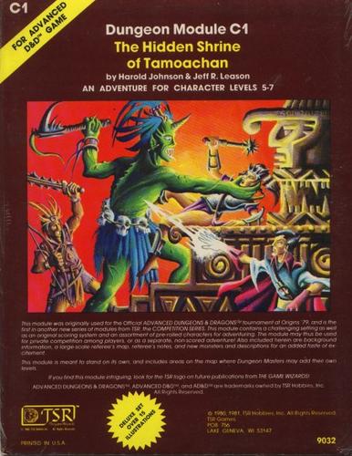 Gary Gygax: Hidden Shrine of Tamoachan (Advanced Dungeons & Dragons Module C1) (Random House Trade)